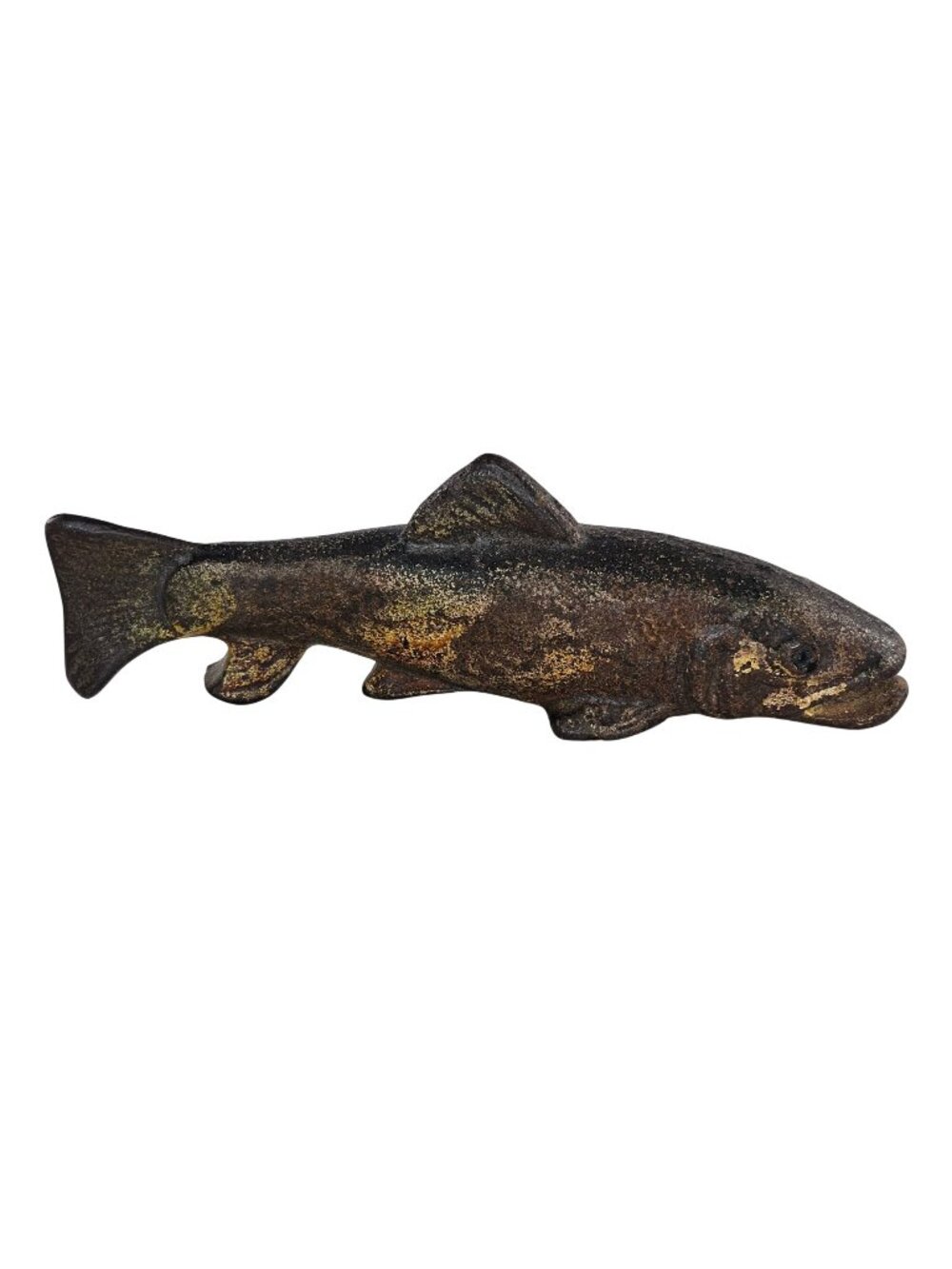 Vintage Mid Century Cast Iron John Wright Trout Fish Bottle Opener Rustic